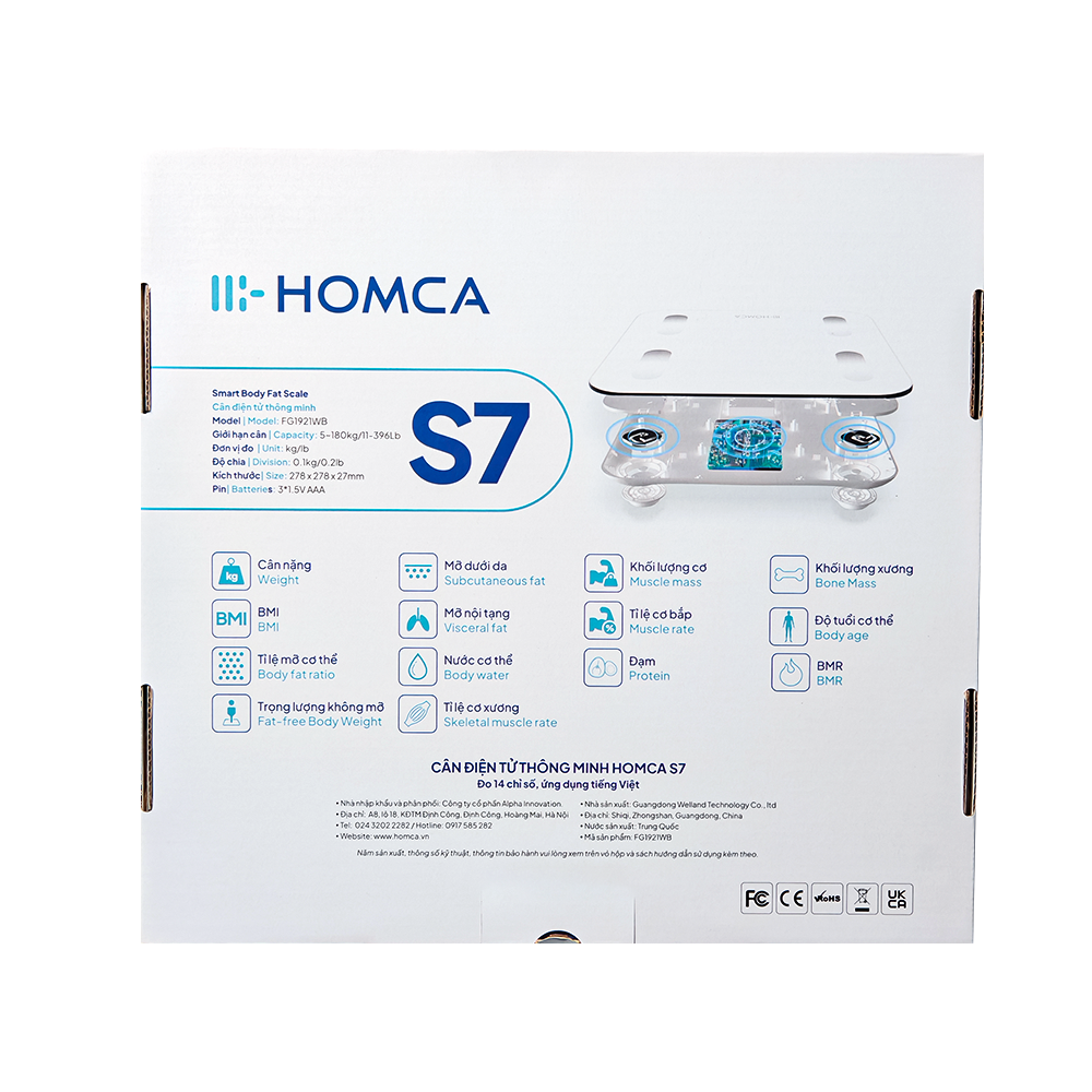 Cân điện tử thông minh HOMCA S7