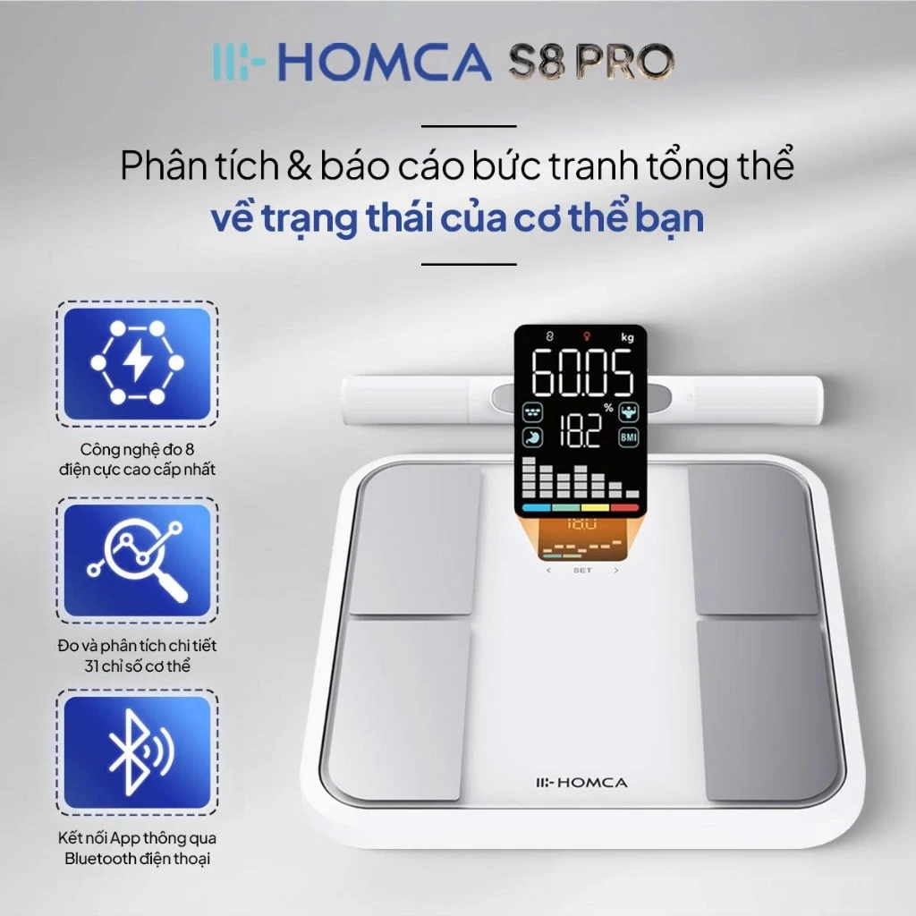 Cân điện tử thông minh HOMCA S8Pro